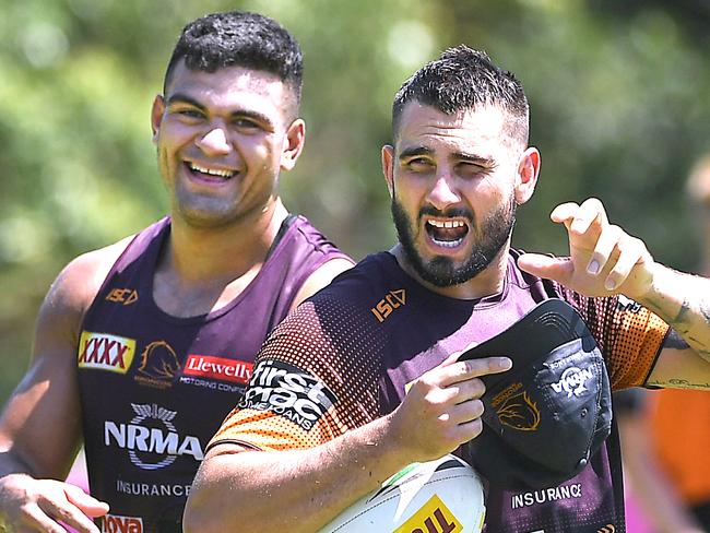 Jack BirdBroncos training at the Clive Berghofer Centre.Tuesday February 19, 2019. (AAP image, John Gass)