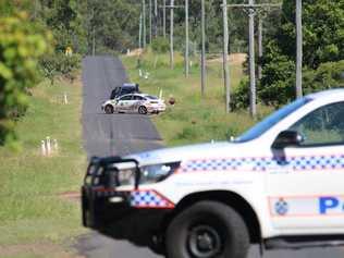 HOMICIDE: Police remain on scene and have blocked Markai Rd, following the discovery of a man's body. Picture: Dominic Elsome