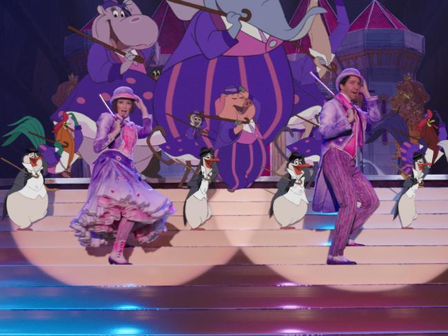 Emily Blunt is Mary Poppins in Disney’s Mary Poppins Returns, a sequel to the 1964 Mary Poppins.
