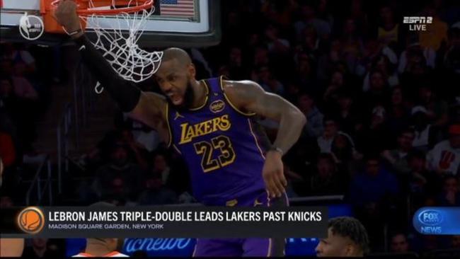 Lebron hits triple double in Lakers win