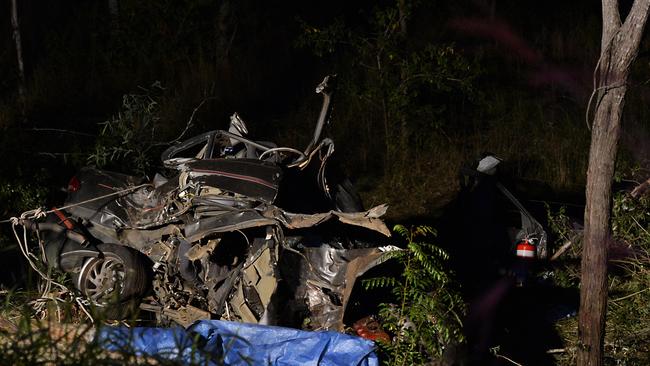 The crash scene. Picture: Kate Czerny / The Queensland Times