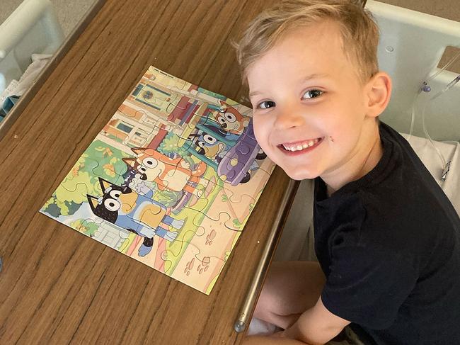 Jacob, who was treated for acute lymphoblastic leukaemia, designed the logo for the ‘Lighthouse to Lighthouse’ fundraising walk for the Children's Cancer Institute. Picture: Supplied