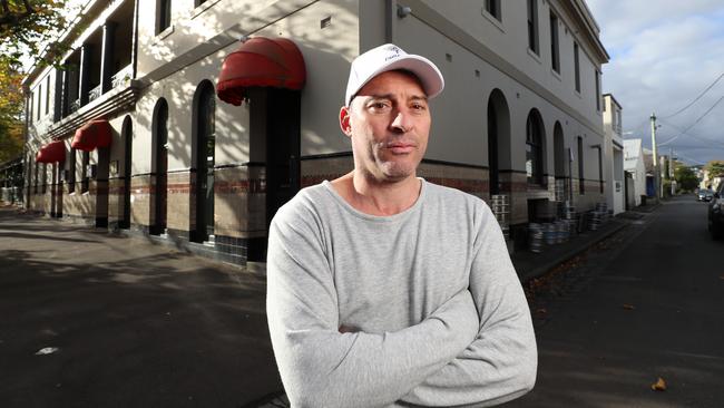 Paul Dimattina has blasted the government after it reintroduced density caps for hospitality venues. Picture: Alex Coppel.