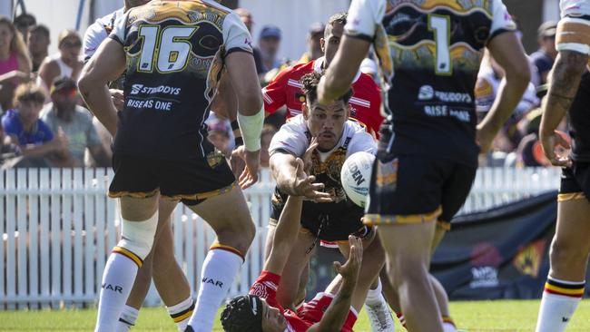 Men's Koori Knockout grand final, Walgett Aboriginal Connection vs Wiradjuri Aboriginal Rivers. Picture: Andrea Francolini