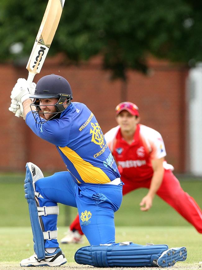 Patrick O'Malley in action for Williamstown. Picture: Hamish Blair