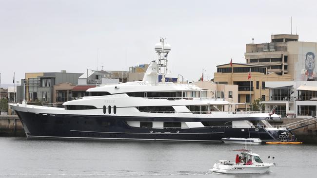Mystery superyacht The Felix is docked in the Port River, but who owns it?
