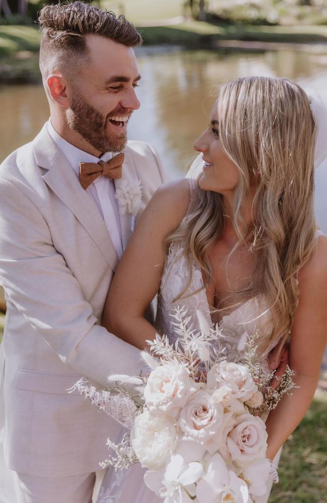 Wade and Britt Williams on their wedding day.