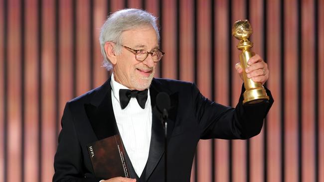 Steven Spielberg accepts the Best Director award for "The Fabelmans". Picture: Getty Images