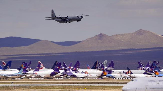 As demand for air travel drops amid the coronavirus outbreak, commercial aircraft are being parked.