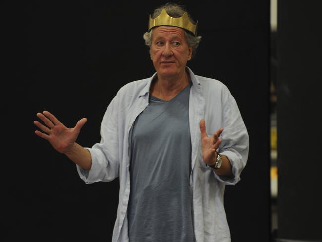 Geoffrey Rush in rehearsal for the Sydney Theatre Company’s production of King Lear.