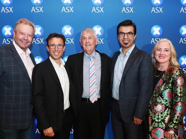 Richard White, WiseTech Global, Anthony Eisen, Afterpay, Chris Vonwiller, Appen, Aram Mirkazemi, Altium and Kirsty Godfrey- Billy from Xero. Picture: John Feder/The Australian