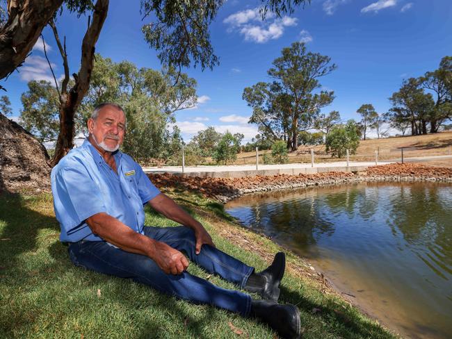 21/2/2025Tony Maddox on his farm with its creek crossing at Nunile.Pic Colin Murty