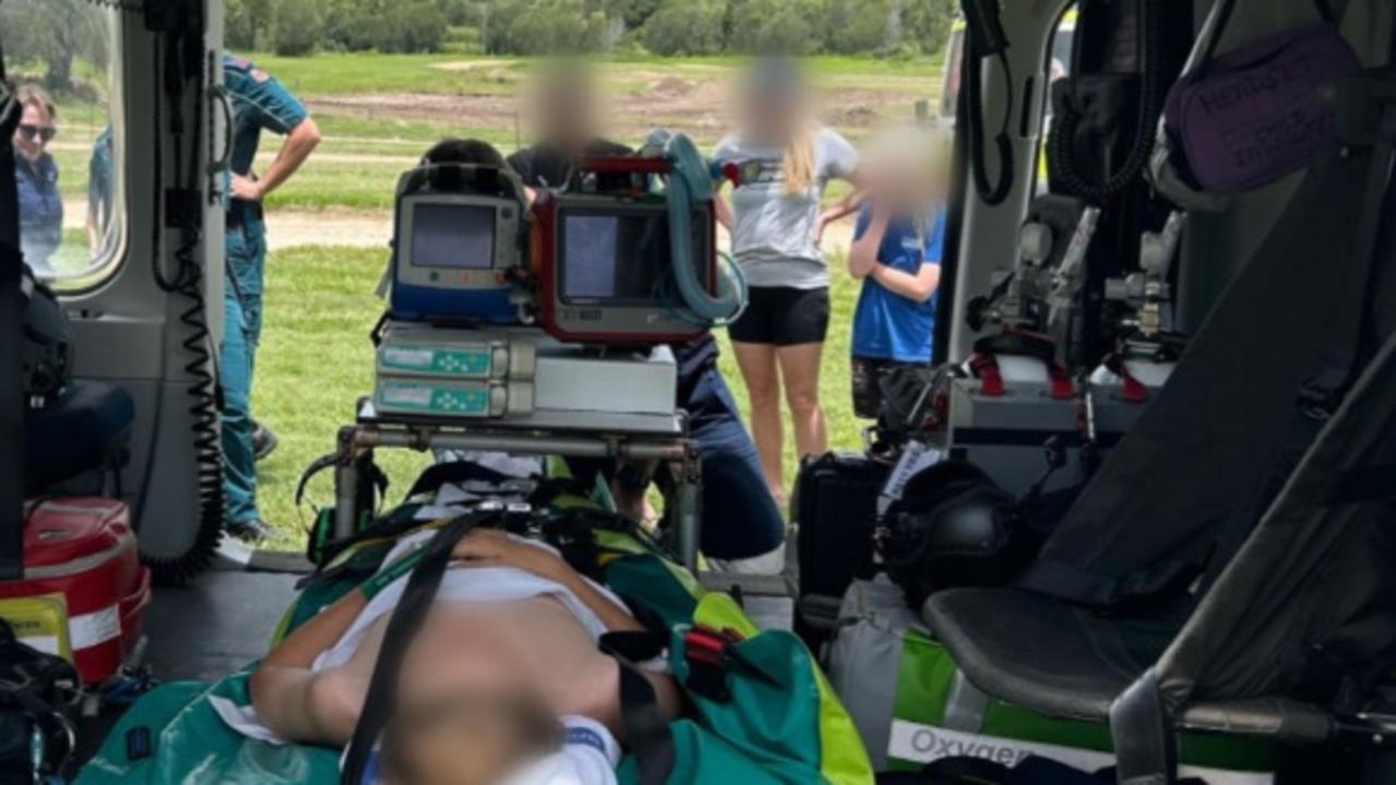 A teenager is airlifted from near Gympie after coming off his motorbike at Glen Echo motorsport park.