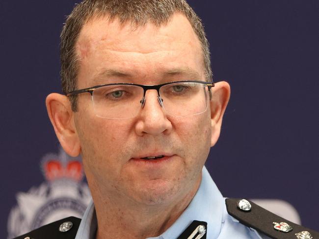 SYDNEY, AUSTRALIA - NewsWire Photos JULY 11, 2024: Australian Federal Police acting Commander Peter Fogarty pictured speaking at a press conference at AFP Sydney Headquarters, Sydney CBD.Picture: NewsWire / Damian Shaw