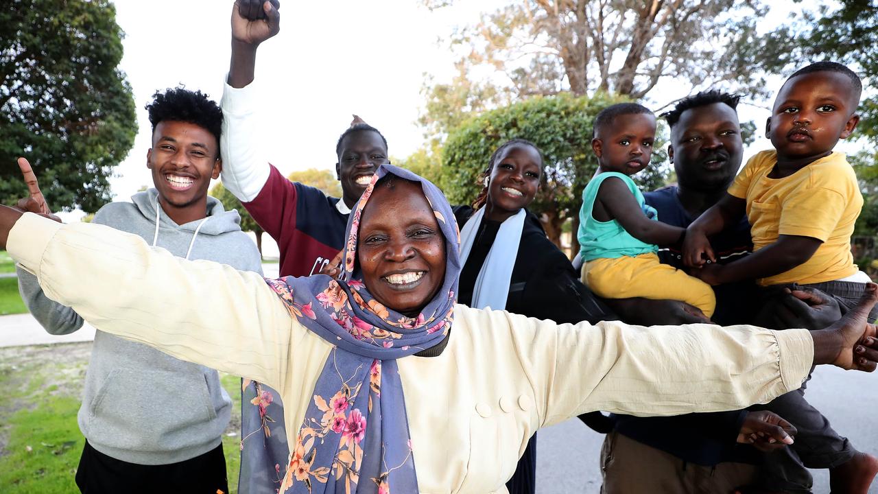 Peter Bol's family celebrating in Thornlie. Picture: Colin Murty, The Australian.