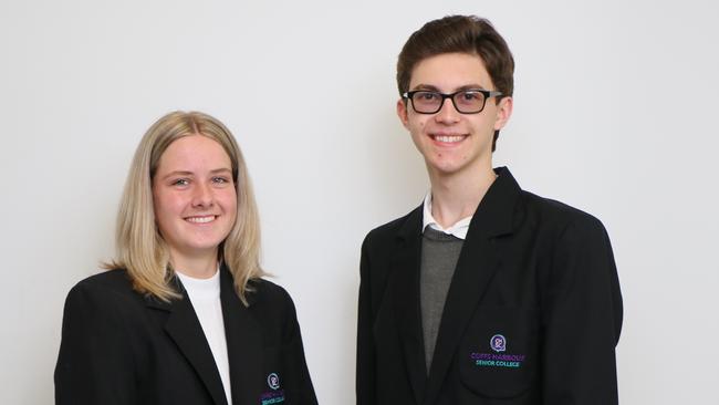 Abby Raymond and Rohan McCartney - Coffs Harbour Senior College captains.