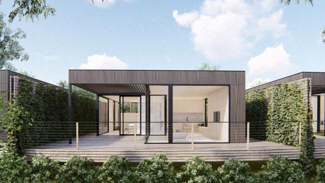 Artists impression of Beresford Estate’s proposed tourist accommodation pods at McLaren Vale. Picture: Supplied