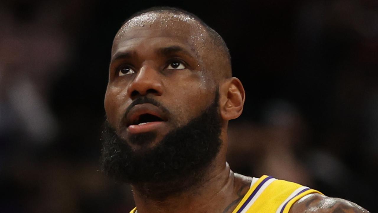 WASHINGTON, DC - MARCH 19: LeBron James #6 of the Los Angeles Lakers looks on after scoring against the Washington Wizards during the second quarter at Capital One Arena on March 19, 2022 in Washington, DC. With the point, LeBron James passed Karl Malone to become second on the NBA's all-time scoring list. NOTE TO USER: User expressly acknowledges and agrees that, by downloading and or using this photograph, User is consenting to the terms and conditions of the Getty Images License Agreement. Patrick Smith/Getty Images/AFP == FOR NEWSPAPERS, INTERNET, TELCOS &amp; TELEVISION USE ONLY ==