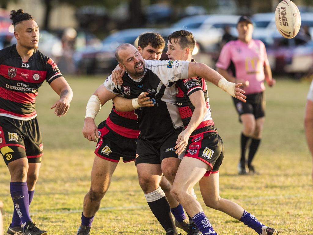 Steven Rodgers of Oakey against Valleys in TRL A grade round 10 rugby league at Herb Steinohrt Oval, Sunday, June 20, 2021. Picture: Kevin Farmer