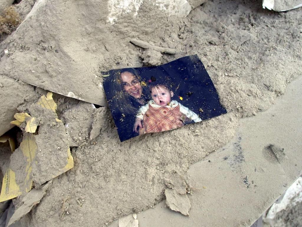 Picture found in the dust at the World Trade Centre ground zero. Picture: Nathan Edwards/News Corp