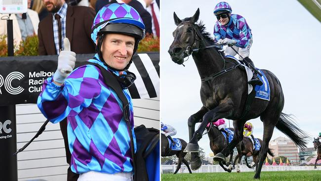 Jockey Craig Newitt is chasing Group 1 glory on Pride Of Jenni in Saturday's Doomben Cup. Pictures: Racing Photos