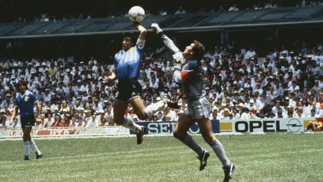 Argentina's Diego Maradona scores his ‘Hand of God’ goal in 1986