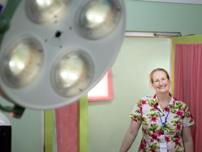 Dr Nicola Fitzgerald at a clinic in the Pacific.