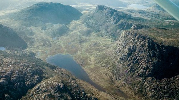 Aerial image of the Walls of Jerusalem. Lake Malbena is south of the Walls in this National Park. Picture: Bob Brown