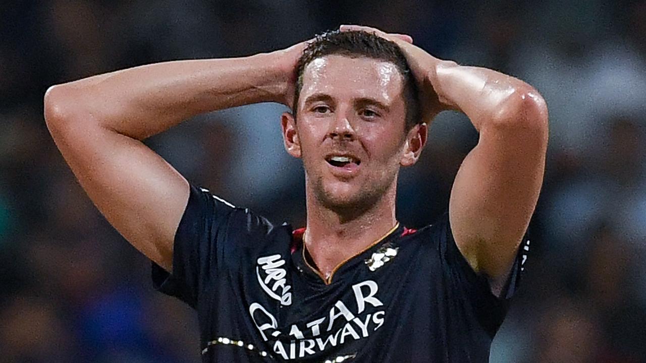 Josh Hazlewood was picked up for more than $2 million in the IPL auction. (Photo by INDRANIL MUKHERJEE / AFP)