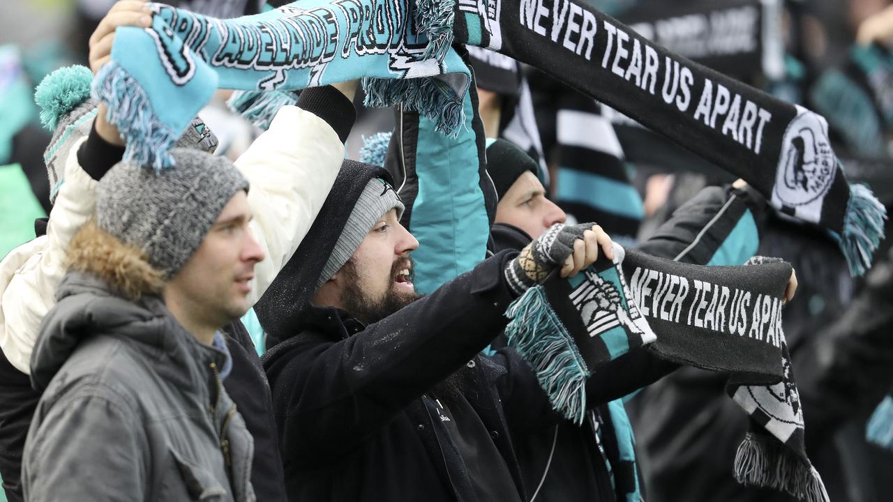 Port Adelaide fans and members have received an open letter from Power CEO Keith Thomas. Picture: Sarah Reed