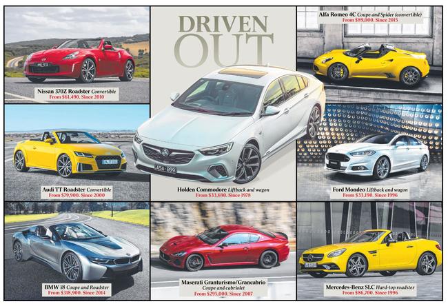 graphic for Inquirer on discontinued car models