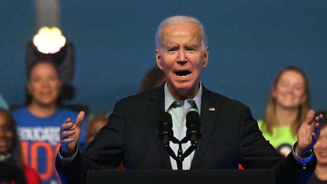 Joe Biden made the comment in Philadelphia. Picture: AFP