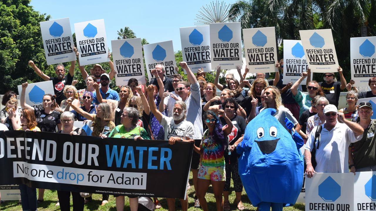 DEFEND OUR WATER: Adani coal mine protesters gathered at the Mackay District Senior Citizens Club to launch the Defend Our Water campaign.
