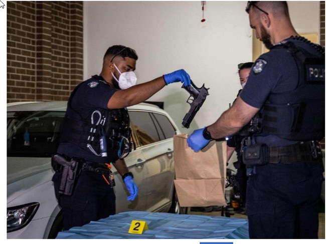 Youth crime 2023: Police seized imitation firearms during a raid on youth gangs in Cranbourne in April as part of Operation Alliance. Picture: Jake Nowakowski