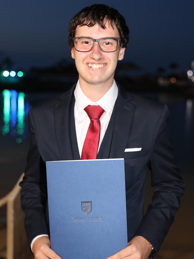 Bryson Pope at the Southport State High School Formal at SeaWorld. Picture, Portia Large.