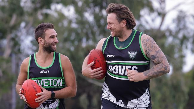 Cardamone with former Test-quick James Pattinson. Picture: Ian Currie