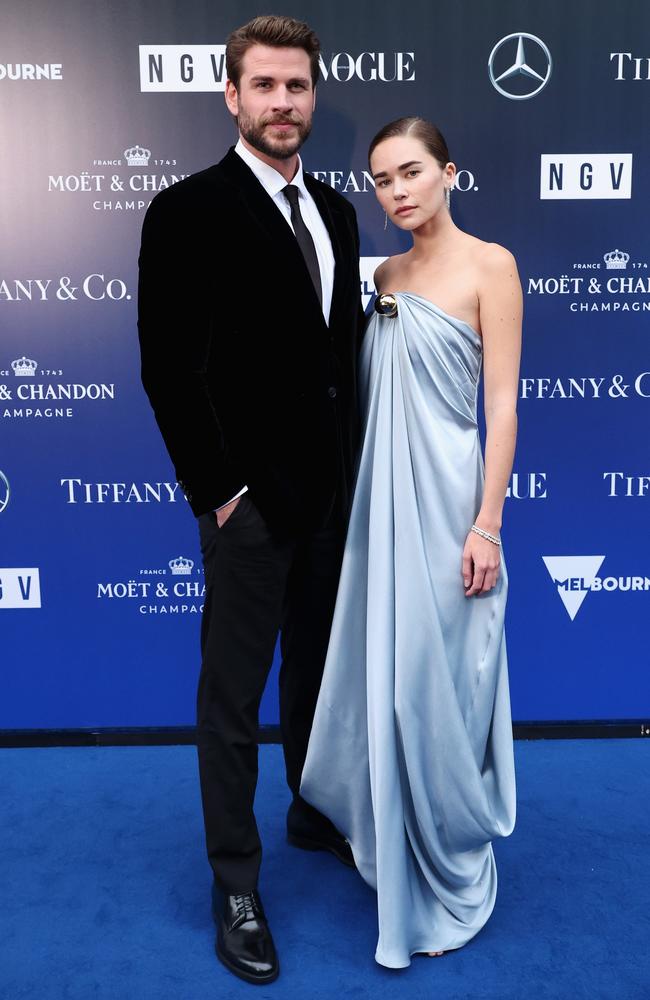 Liam Hemsworth and Gabriella Brooks. Picture: Matt Jelonek/Getty Images for NGV