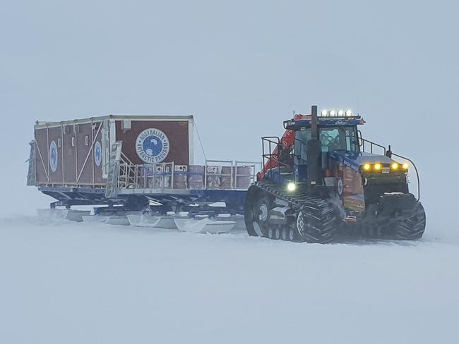 Million Year Ice Core traverse train. Picture: AAD