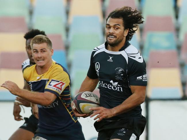 Karmichael Hunt made an impressive return to rugby with Souths. Picture: Glenn Hampson