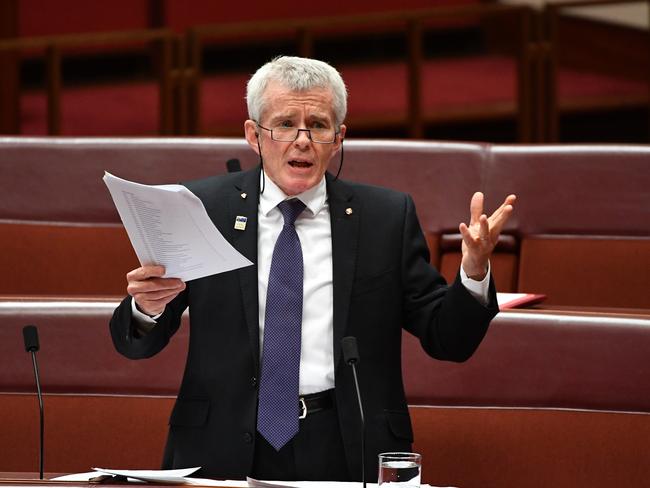 ‘We usually use Google’: One Nation Senator Malcolm Roberts has given some unusual evidence over his dual citizenship. Picture: Mick Tsikas/AAP