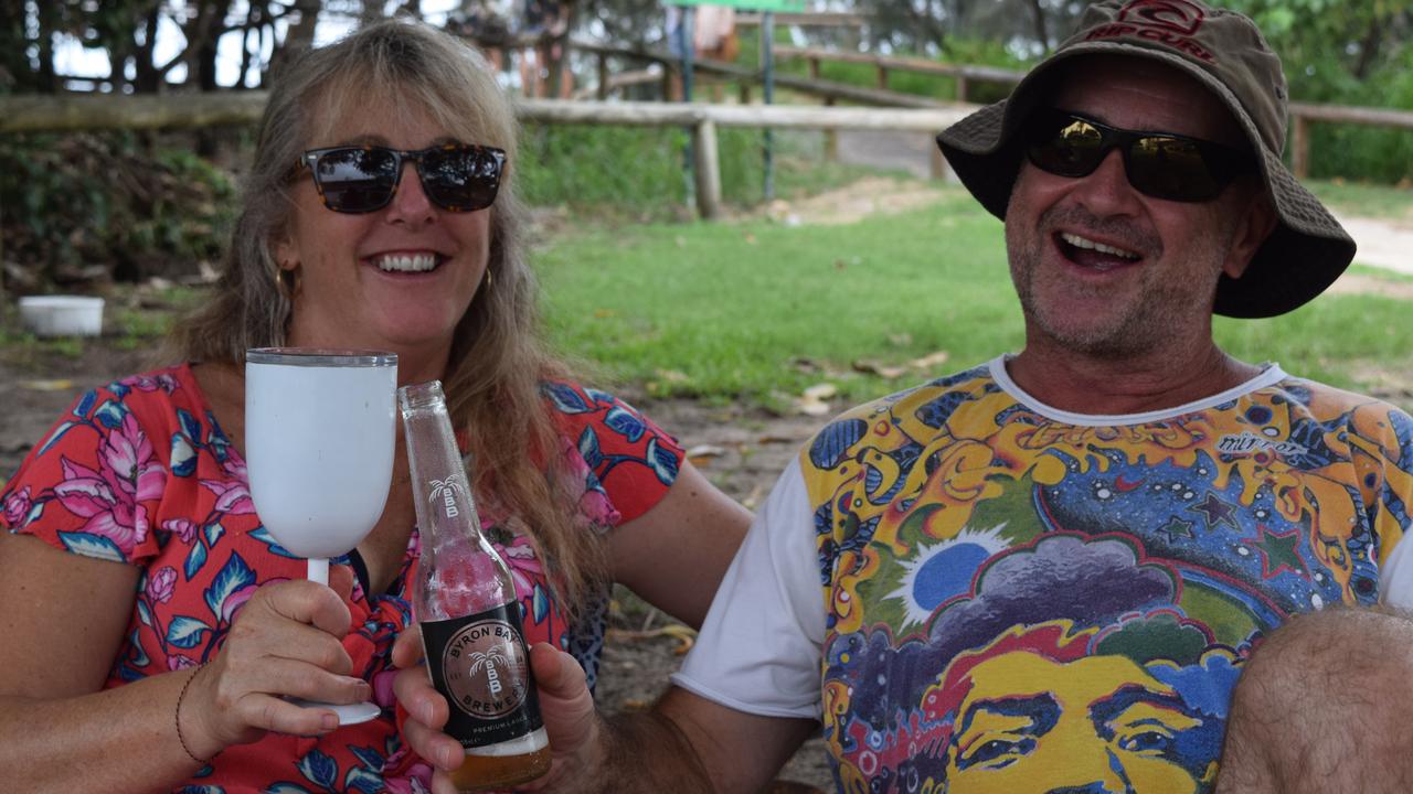 CHEERS: Sharon Palmer and Steve Milburn at the Peregian Originals.