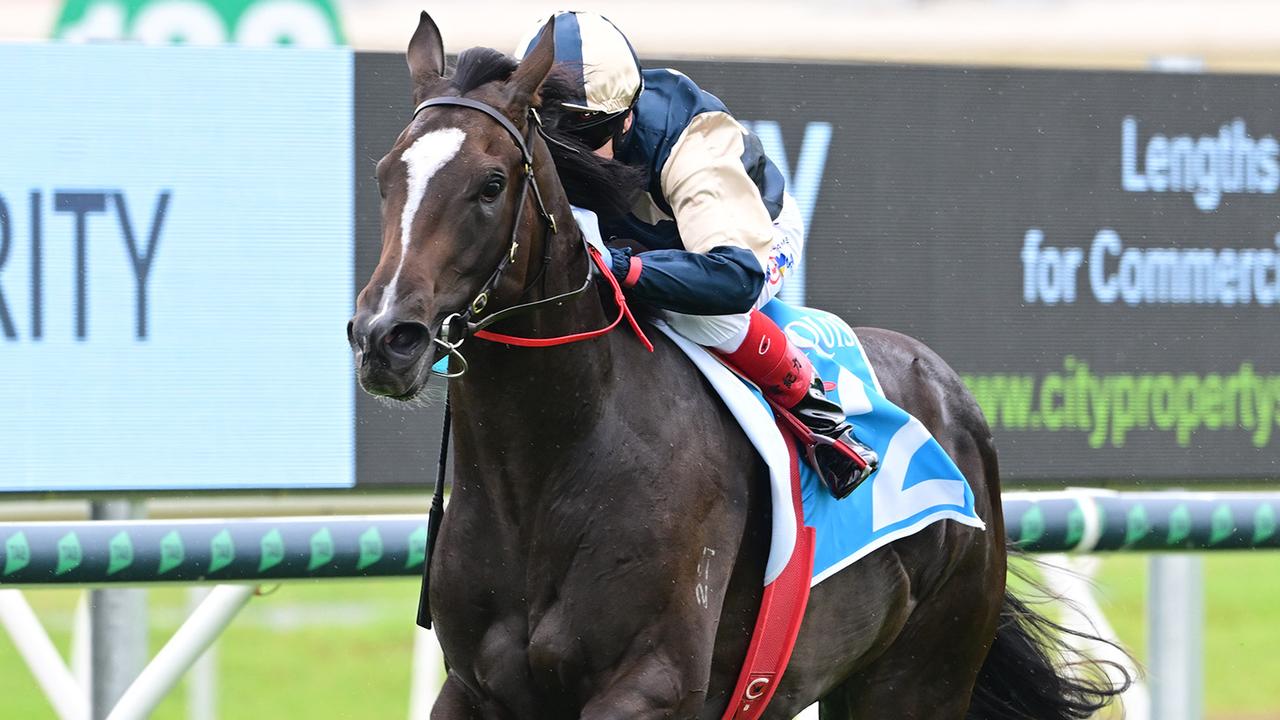 Spywire winning as a two-year-old. Picture: Grant Peters / Trackside Photography