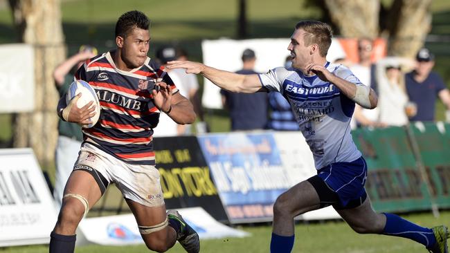 Tala Gray in action for Easts against Eastwood in the Shute Shield rugby at Woollahra Oval. Picture: Craig Wilson