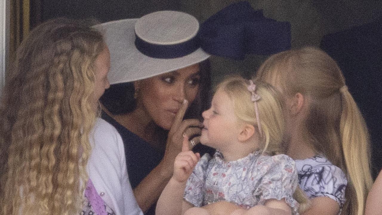 This is as close as Meghan got to the balcony in 2022. Picture: Kelvin Bruce/Goffphotos