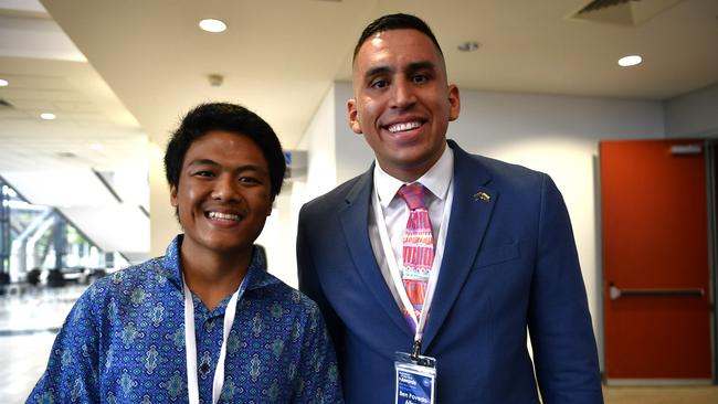 Peter Susanto and Ben Poveda-Alfonso at the 2024 NT Australian of the Year Awards at the Darwin Convention Centre on Monday, November 6.