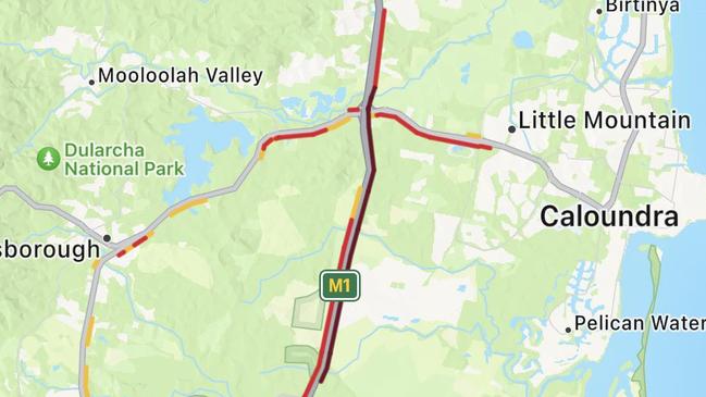 Bruce Hwy southbound traffic is being diverted via Caloundra Rd after a nine-vehicle pileup which is causing congestion throughout the region.