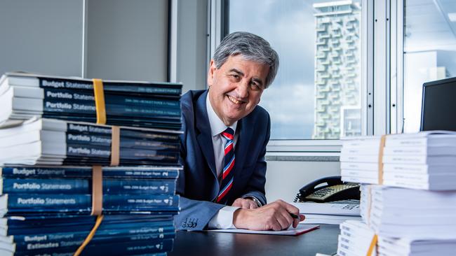 State Treasurer Rob Lucas in his office preparing for the state budget. Picture: Tom Huntley