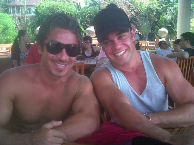 John Ibrahim and Ryan Watsford on holiday. Picture: Facebook