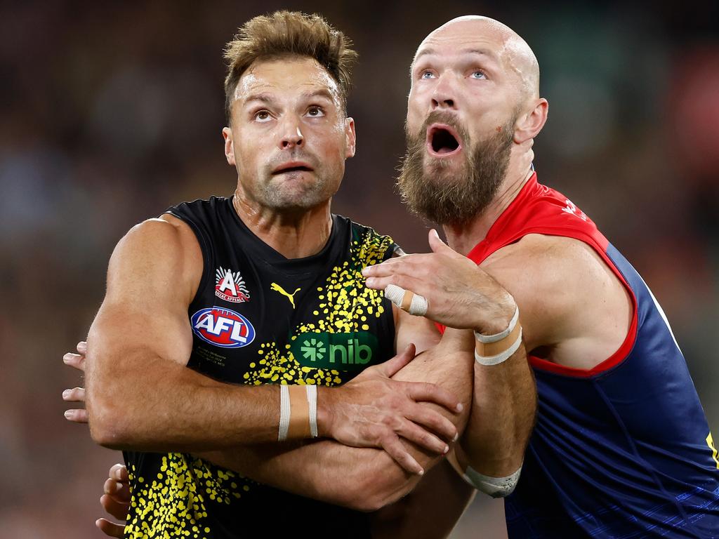 The two ruckmen were in their side’s best. Picture: Getty Images