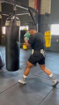 Tevita Pangai Jr goes to work in the gym